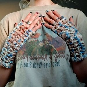 Multi Color Fingerless Gloves